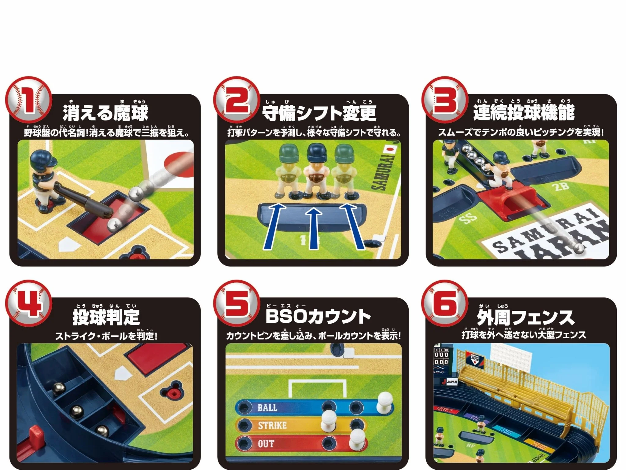 3D Ace Standard Baseball Board Game — Samurai Japan (Ages 5+ 2 players) - Image 4