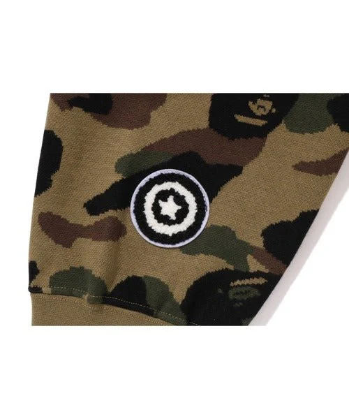 A BATHING APE 1ST CAMO SHARK Relaxed Fit Full Zip Hoodie Green - Image 5