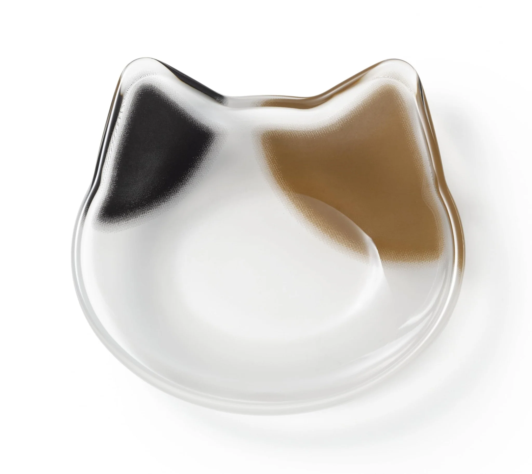 ADERIA Coconeco Glass Small Plate Handmade Cat Shape Mikeneko 6831 Made in Japan