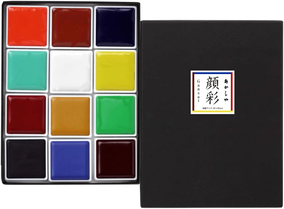 Akashiya Gansai Paint Set 12 Colors AP150-12V