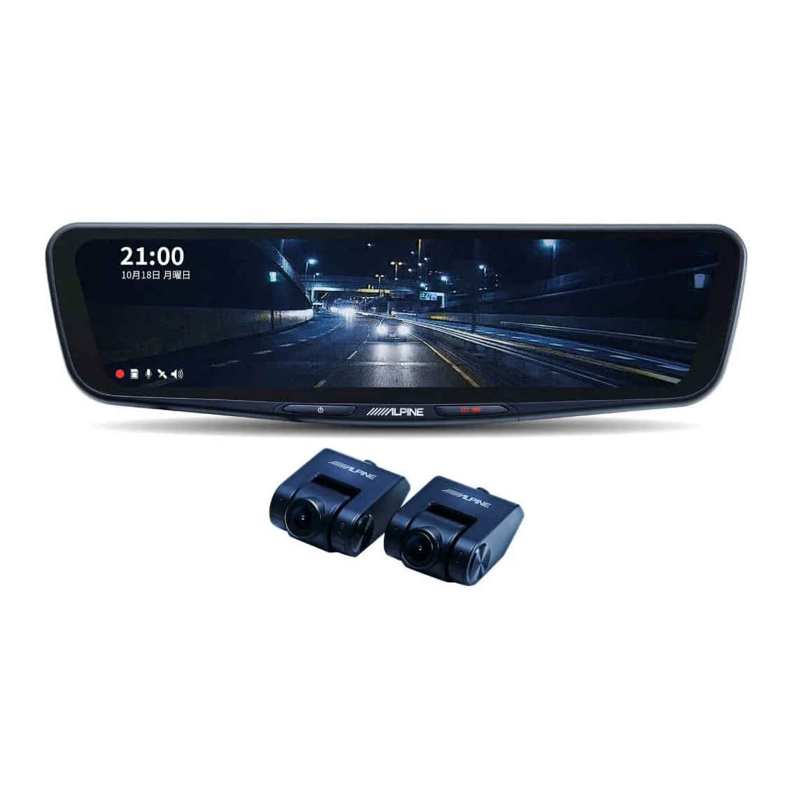 ALPINE 12" Digital Mirror w/ Dashcam OEM Swap + Rear Cam — Kit Sold Separately