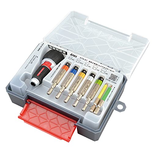 ANEX Torque adapter for electrical work  5-pce set (M3/3.5/4/5/6) with case ATA-S1 - Image 2