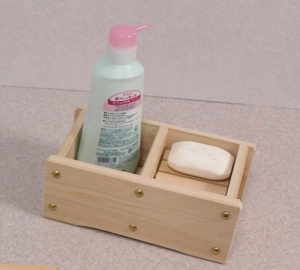Angled Wooden Bath Set  4-Piece (Wash Tub  Stool  Soap Tray  Hand Ladle) - Image 2