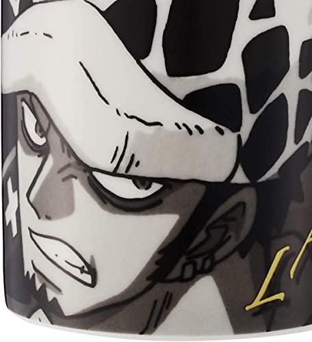 Anime ONE PEICE law Monochrome Mug 8cm 121118 White Made in JAPAN - Image 4