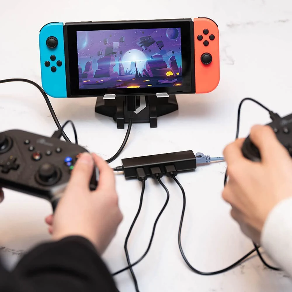 Answer Nintendo Switch Wired LAN Adapter Charging Dock USB Hub PD Compatible - Image 7