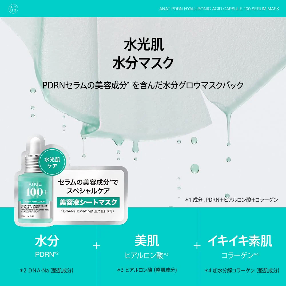 ANUA PDRN Hyaluronic Acid Capsule Serum Face Masks  7 Sheets - Image 4