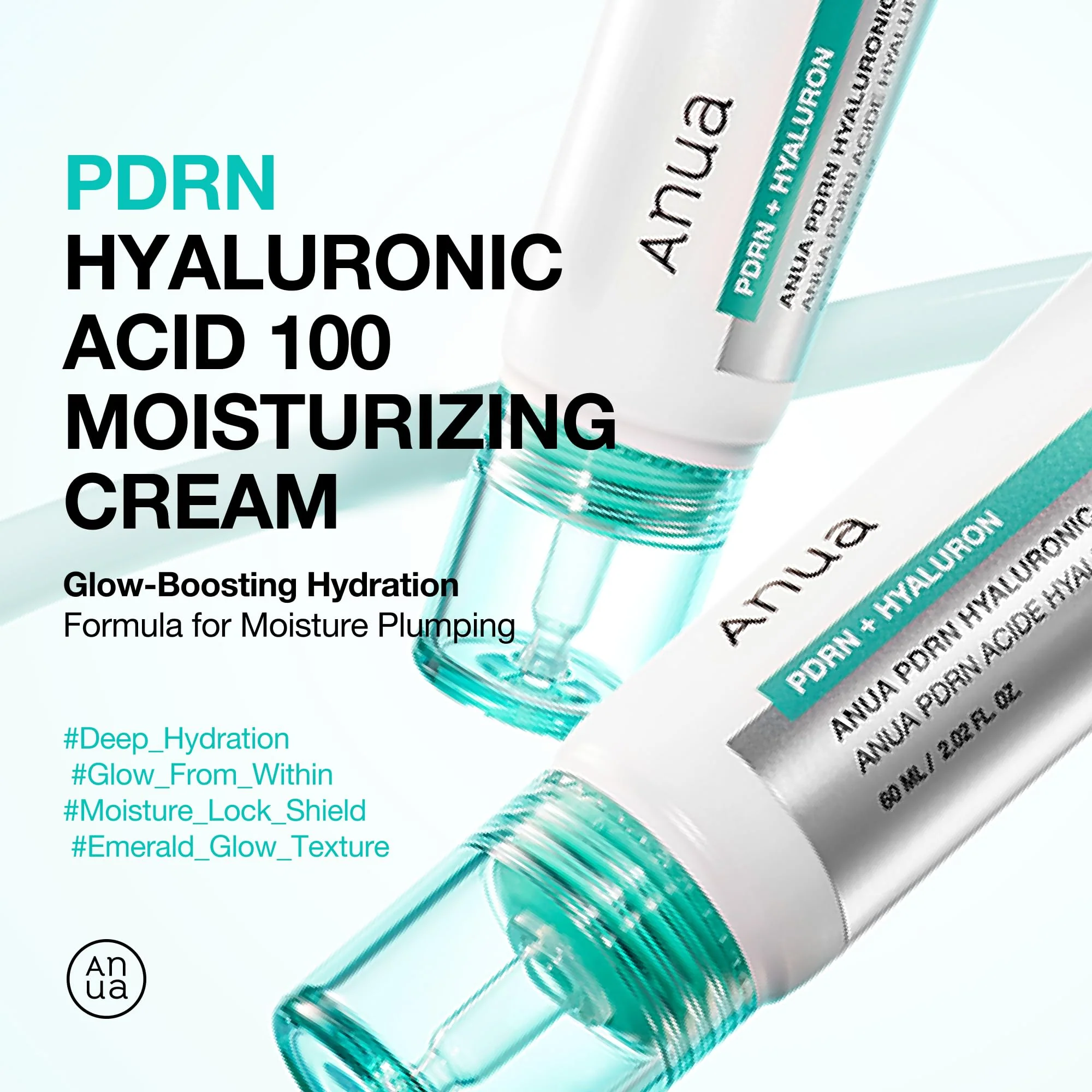 ANUA PDRN Hyaluronic Acid Moisturizing Cream 60ml for Dry/Combo Skin - Image 2