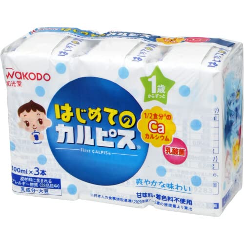 Asahi Group Foods Hajimete Baby Calpis 100ml Pack of 3