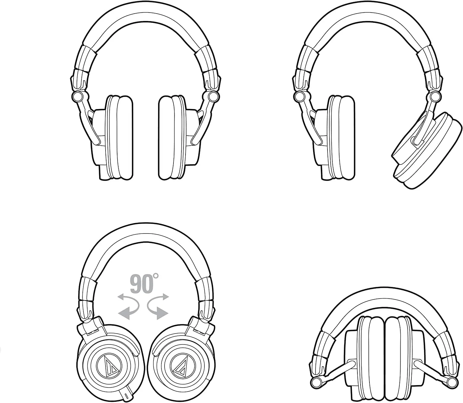 Audio Technica ATH-M50x Professional Monitor Headphones - Image 5