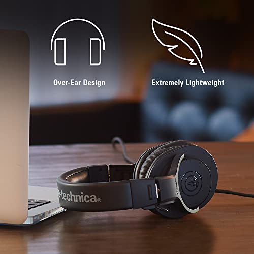 Audio Technica Professional Monitor Headphones ATH-M20x Studio Recording - Image 6