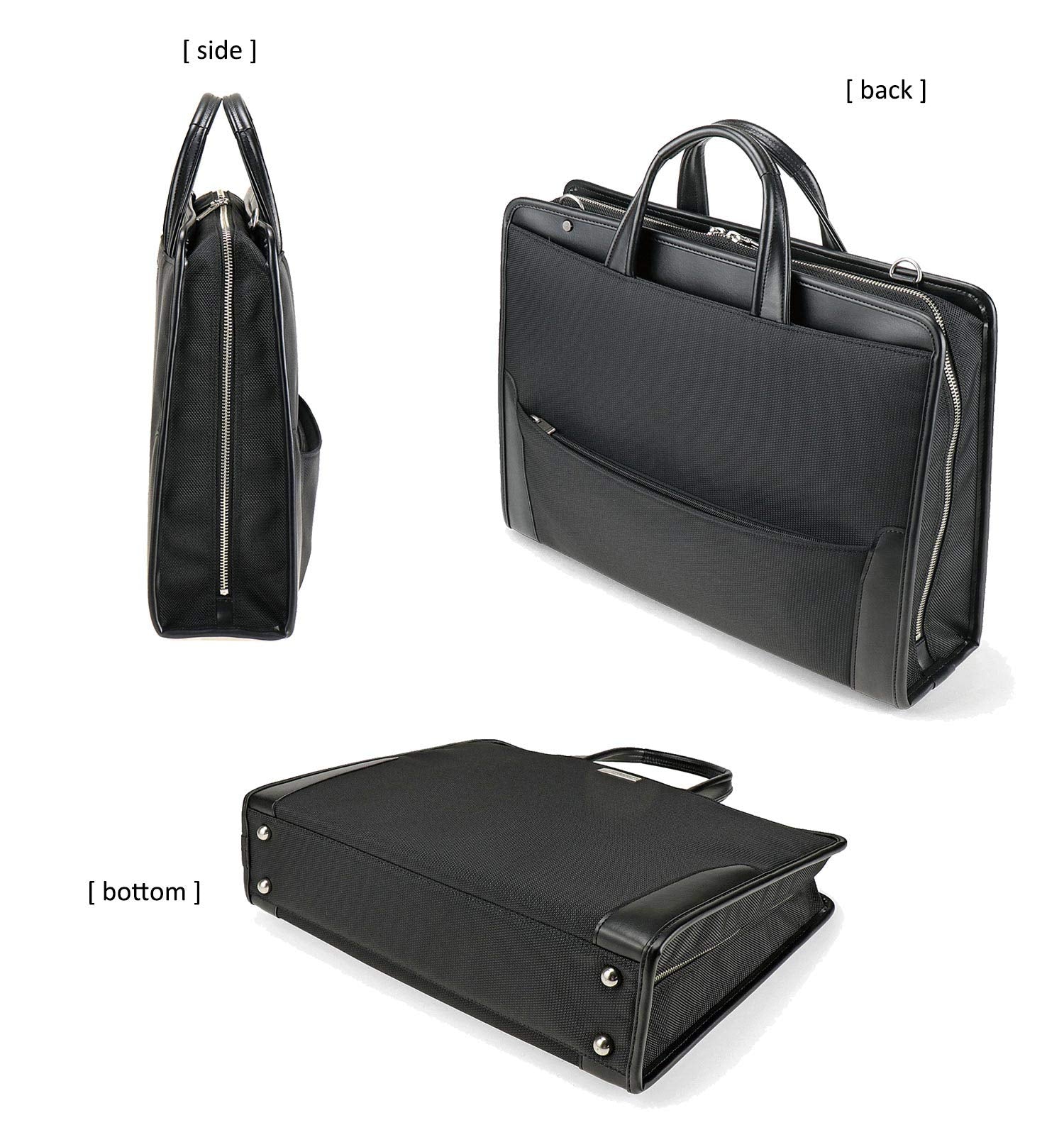 BAGGEX Steel Briefcase Full Open Type Model 24-0354 Black 10L Made in JAPAN - Image 8