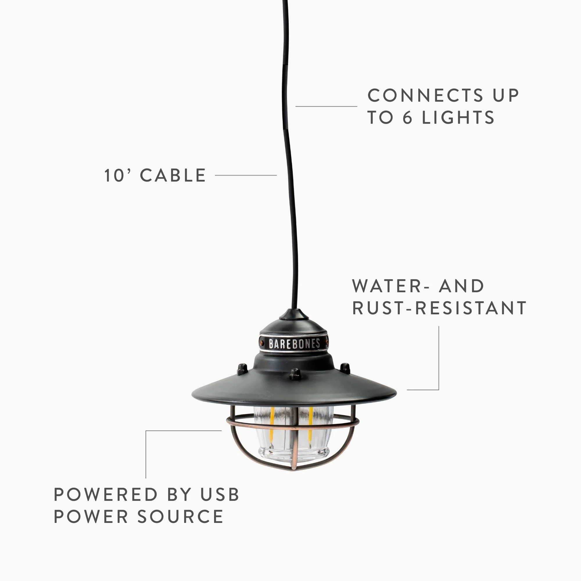BAREBONES Edison Pendant Light LED Antique Bronze - Image 4