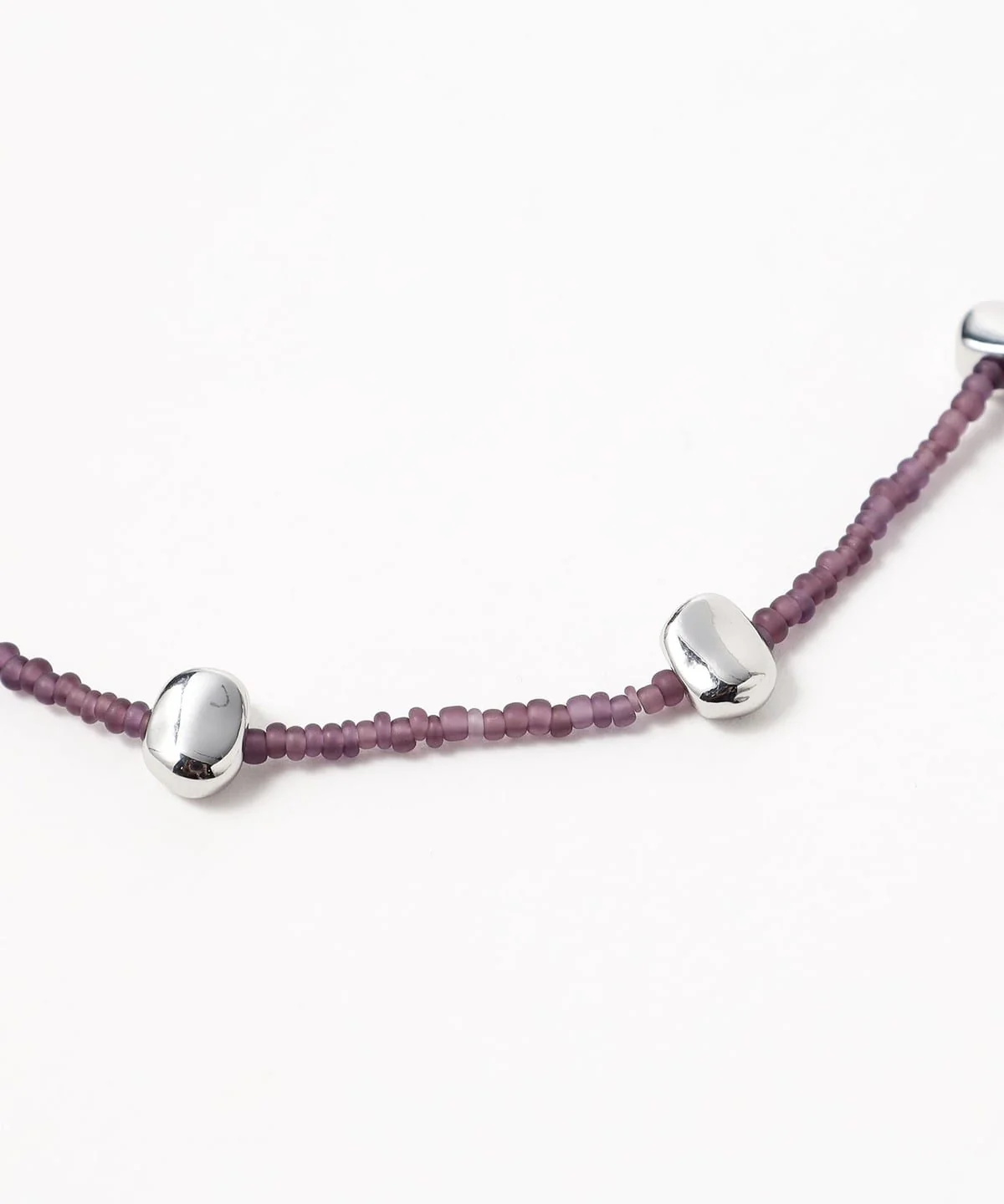 BEAMS HEART womens matte beads metal necklace - Image 5