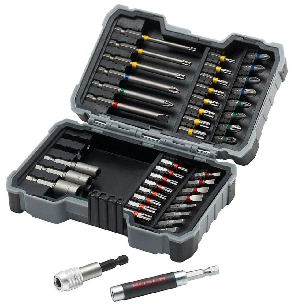 BOSCH Driver Bit Set 43 Pieces Hex Shank 635mm 9mm Groove 25mm Case 2607017164 - Image 4