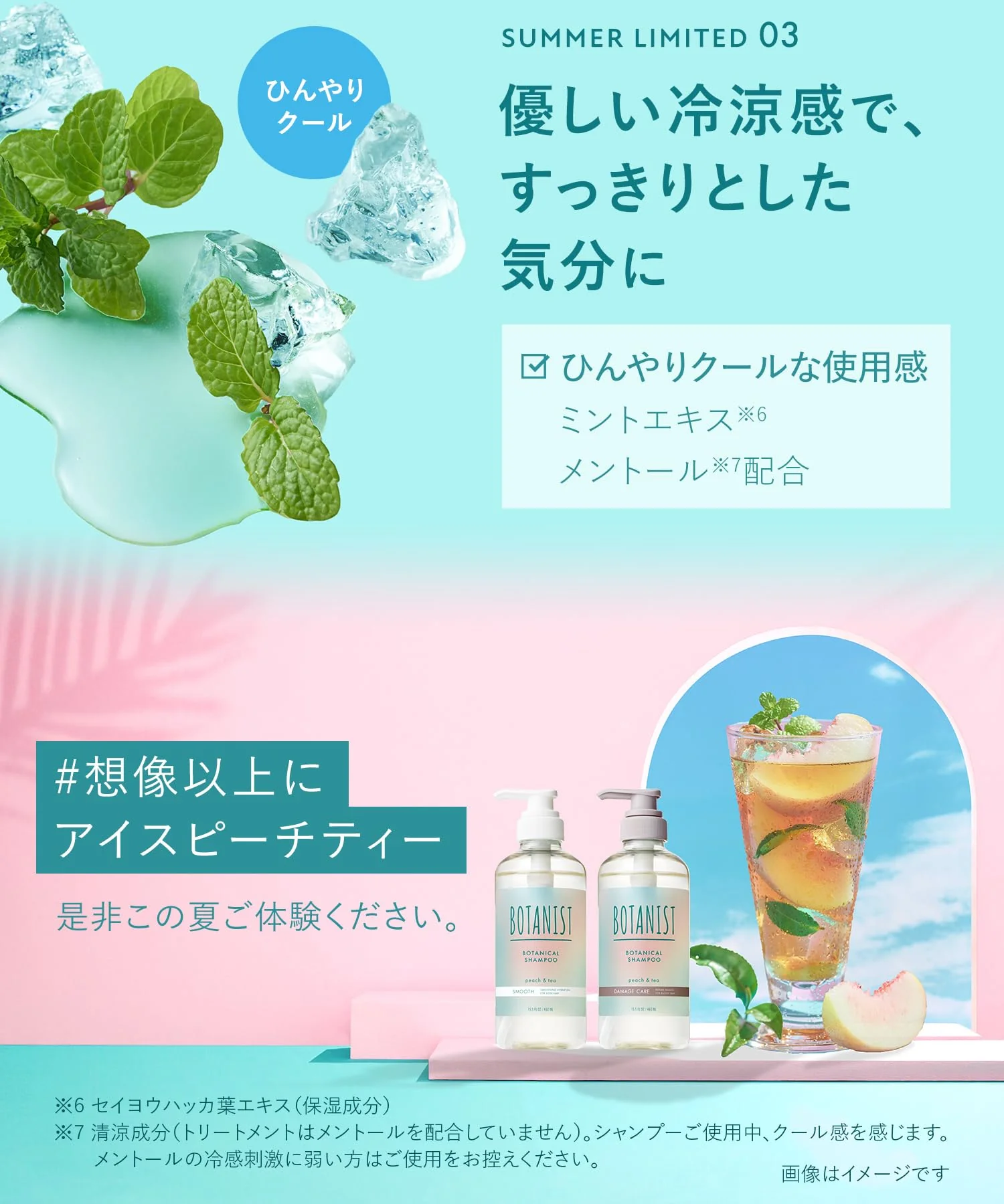 BOTANIST Shampoo Treatment Set Smooth Iced Peach Tea 2024 summer limited edition - Image 7