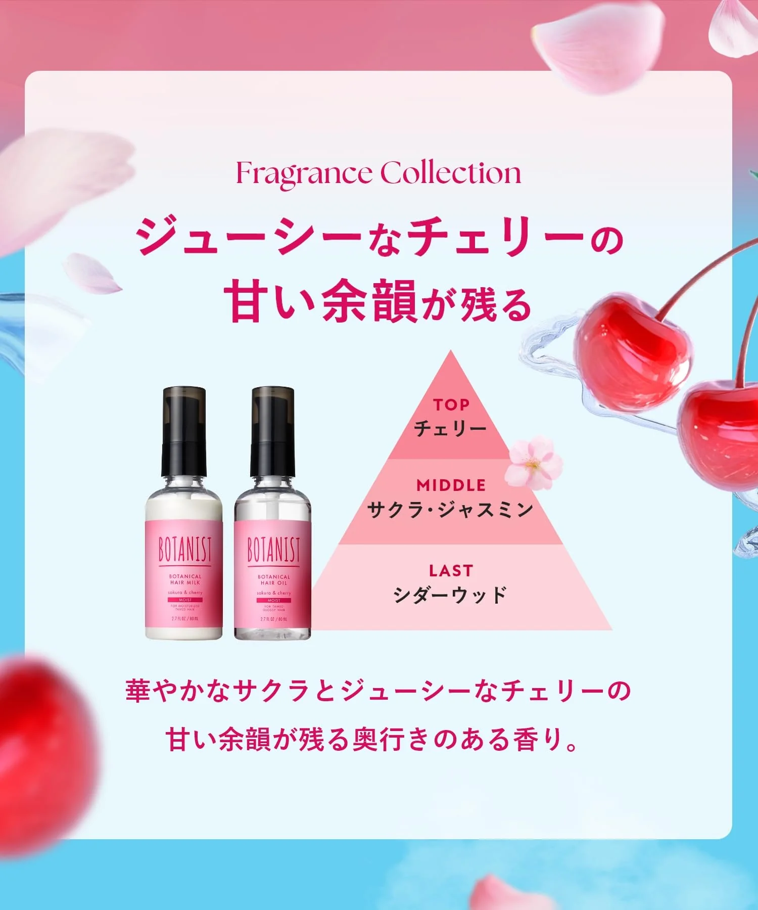 BOTANIST Hair Oil Moist Cherry & Cherry Fragrance - Image 4