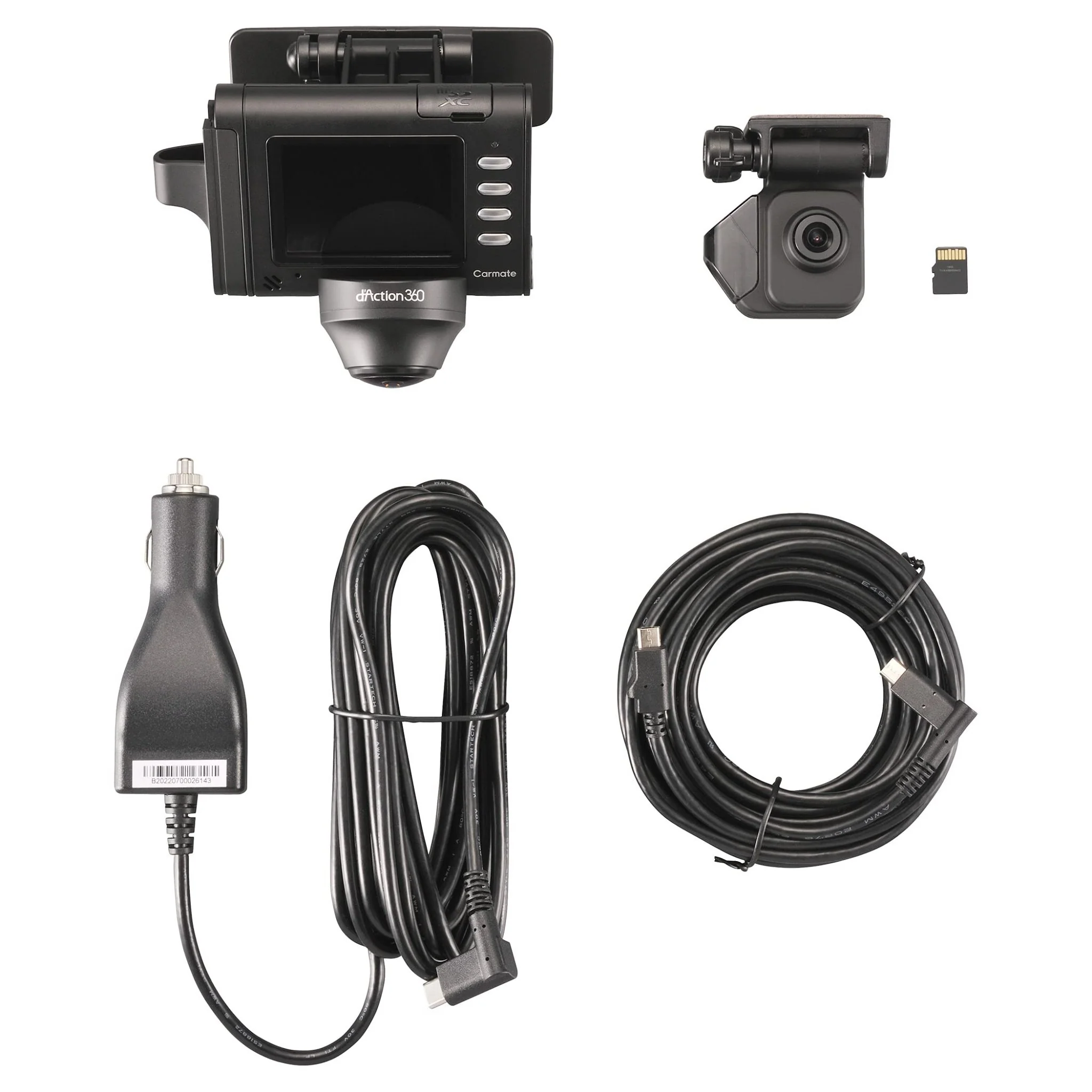 CARMATE ARF 360° Dash Cam — Front/Rear/Side Cameras with LCD (DC3600R) - Image 4