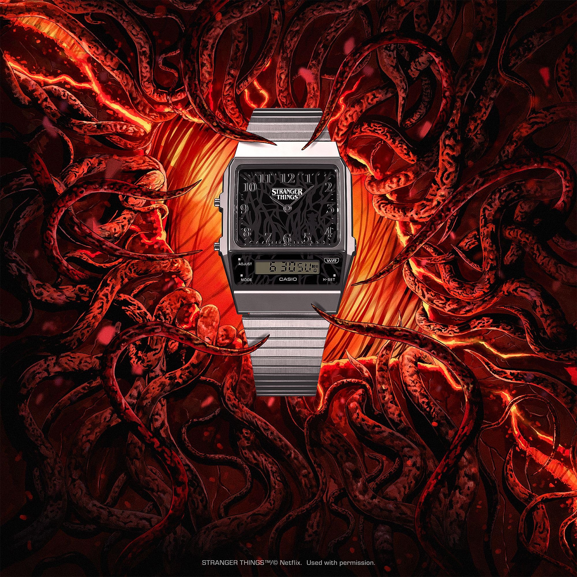 CASIO Classic “Stranger Things” Collaboration AQ-800EST-1AJR Black Unisex Watch - Image 6