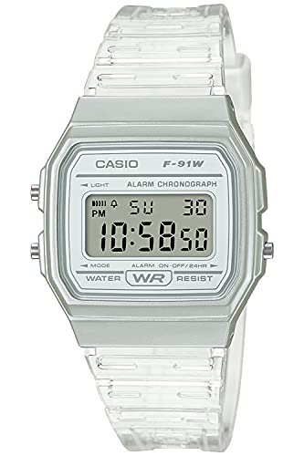 CASIO Collection Translucent Digital Watch F-91WS-7JH White
