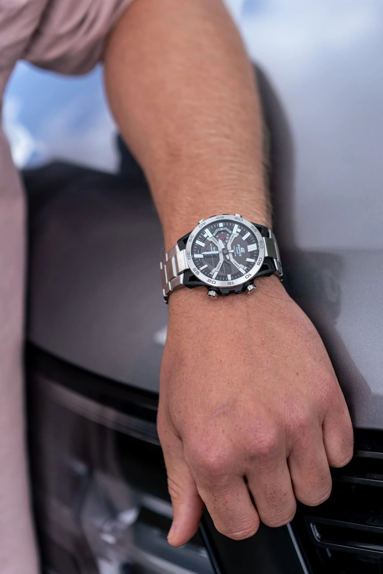 CASIO Edifice Solar Bluetooth Watch ECB-2000YD-1AJF Silver for Men - Image 2