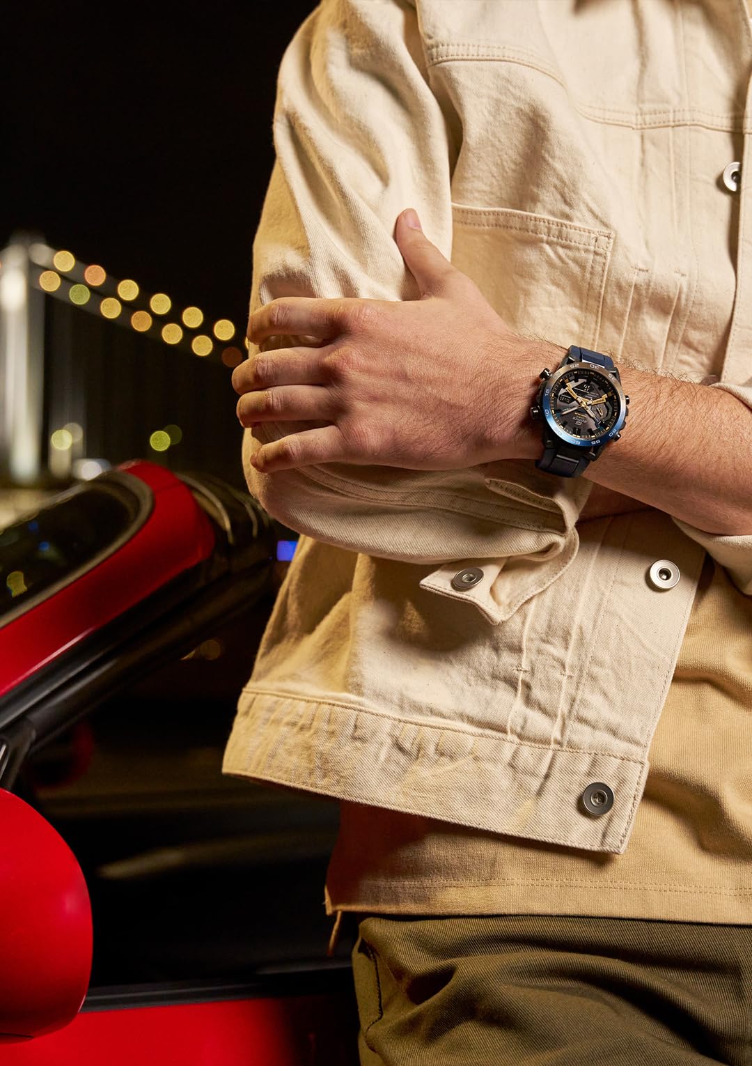 CASIO Edifice Solar Bluetooth Watch ECB-2000YNP-1AJF Navy Nighttime Drive - Image 3