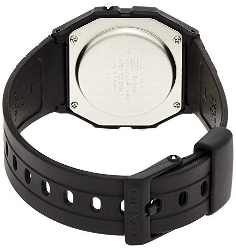 CASIO Steel Black Digital Watch F-91W Mens Standard Series - Image 4