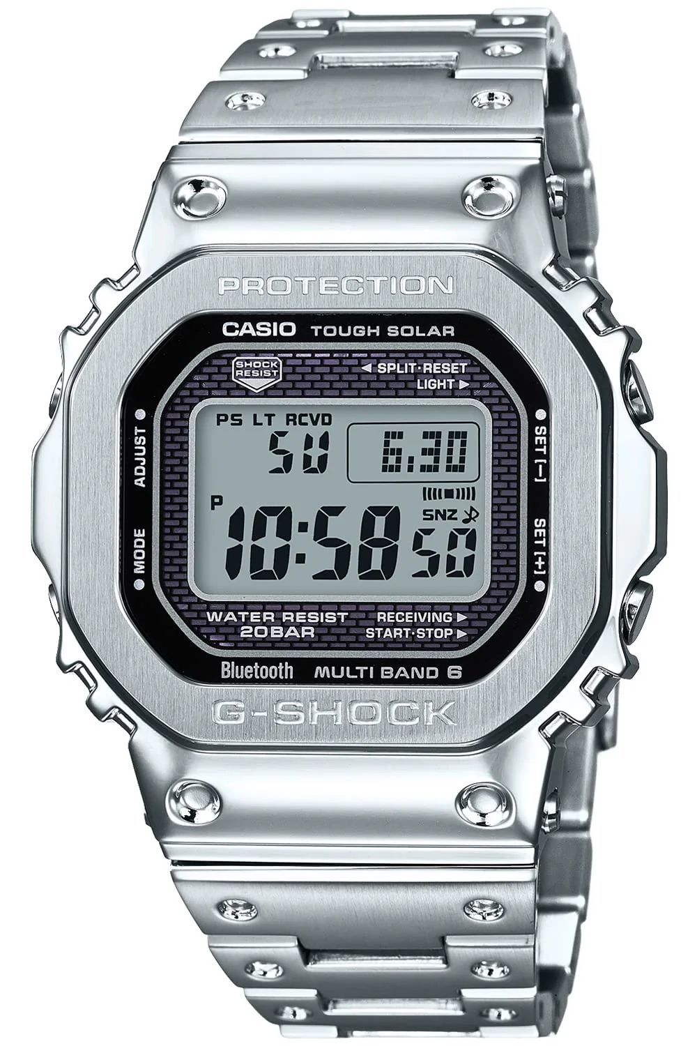 CASIO G-Shock Full-Metal Bluetooth Radio Solar Men's Watch Silver GMW-B5000D-1JF