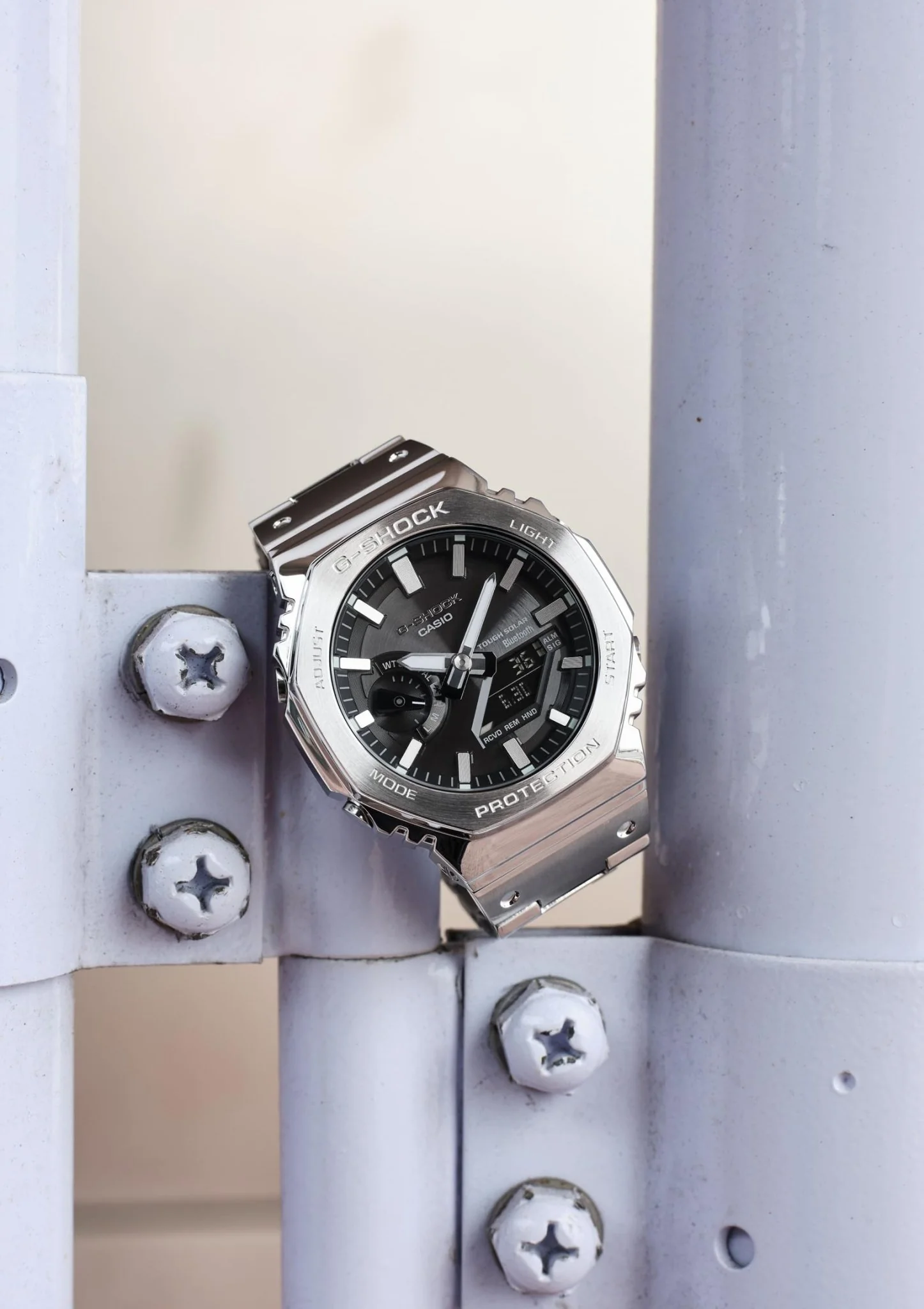 CASIO G-Shock Full Metal Bluetooth Tough Solar Men's Watch Silver - Image 7