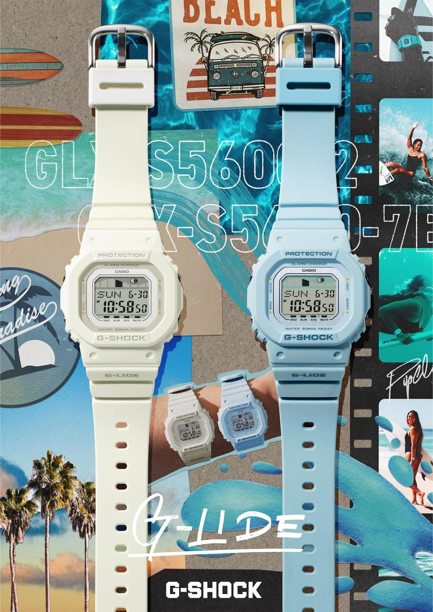 CASIO G-Shock G-Lide Biomass Plastic Watch GLX-S5600-7BJF White Womens - Image 2