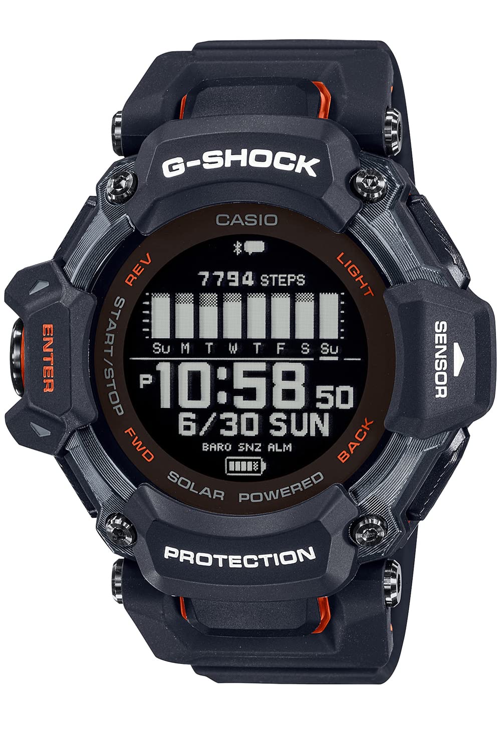 CASIO G-Shock G-Squad GPS Heart Rate Bluetooth Watch GBD-H2000 Black