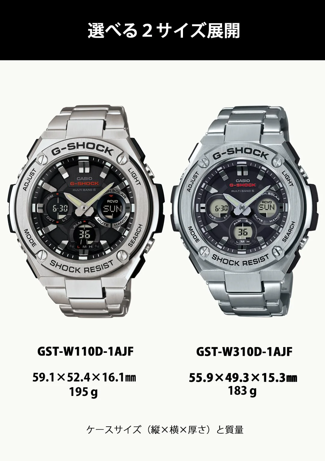 CASIO G-Shock G-STEEL GST-W110D-1AJF Radio-controlled Solar Silver - Image 4