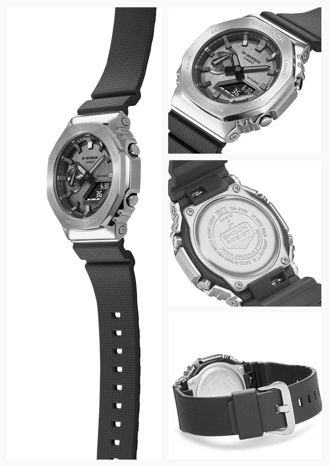 CASIO G-Shock Metal Covered Watch GM-2100-1AJF Men's Black - Image 2