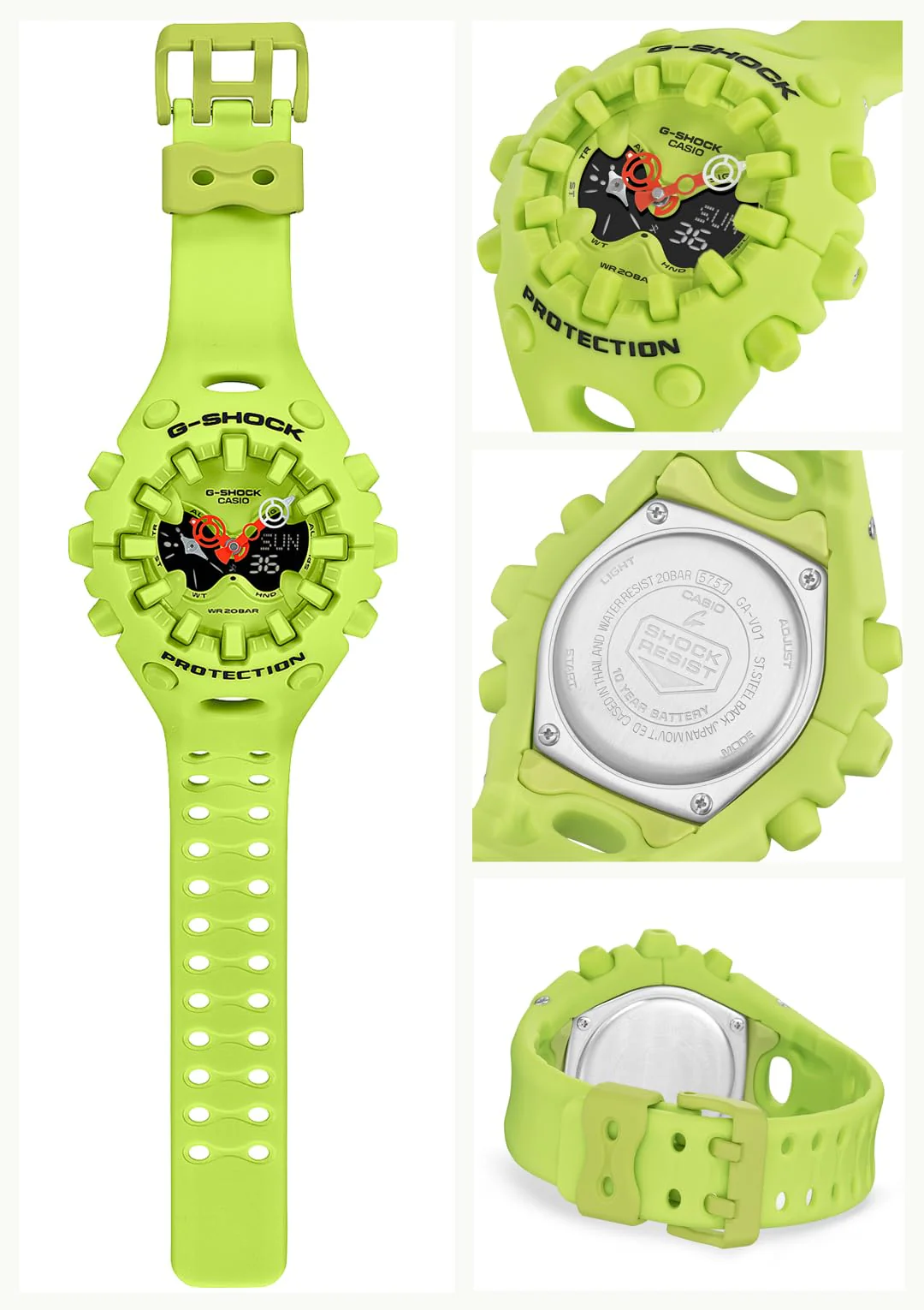 CASIO G-Shock Watch Domestic Model GA-V01-9AJF Men's Yellow - Image 2