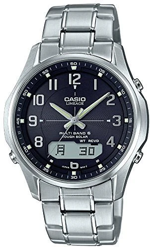 CASIO Linear Series Radio Solar Watch LCW-M100DE-1A3JF Silver Men's
