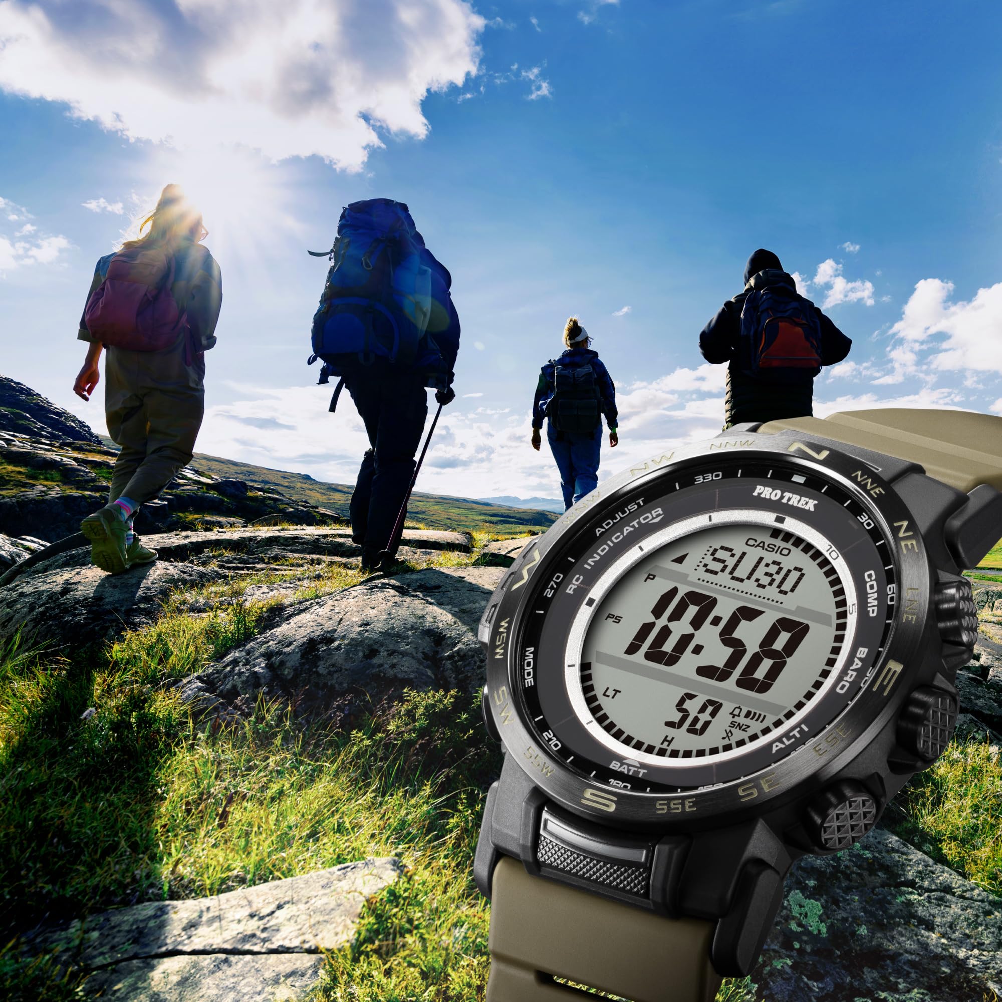 CASIO Pro Trek Solar Radio Watch Climber Line PRW-35LD-5JF Dark Coyote - Image 5
