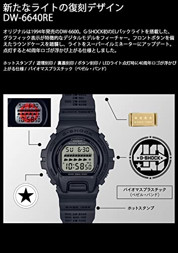 CASIO G-SHOCK DW-6640RE-1JR 40th Anniversary Limited Edition Men’s Watch - Image 5