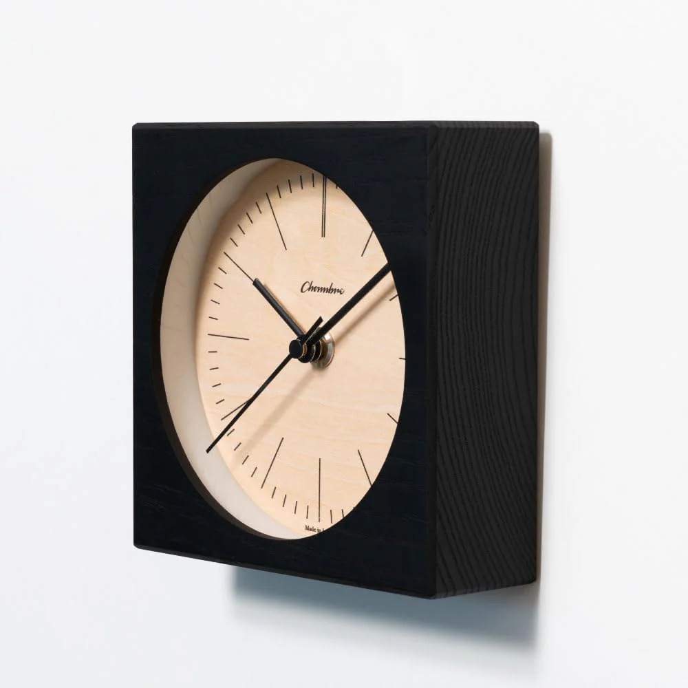 CHAMBRE Line Desk Clock CH-075BK Silent Non-Ticking Table Clock Made in Japan - Image 3