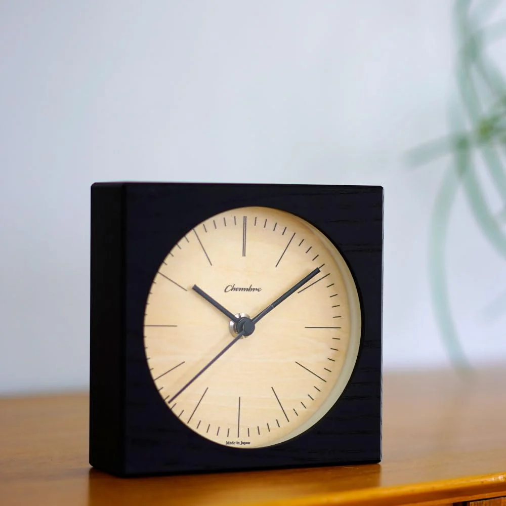 CHAMBRE Line Desk Clock CH-075BK Silent Non-Ticking Table Clock Made in Japan - Image 7