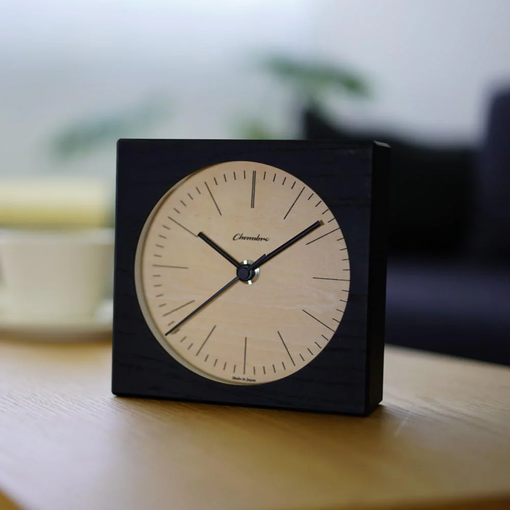 CHAMBRE Line Desk Clock CH-075BK Silent Non-Ticking Table Clock Made in Japan - Image 9