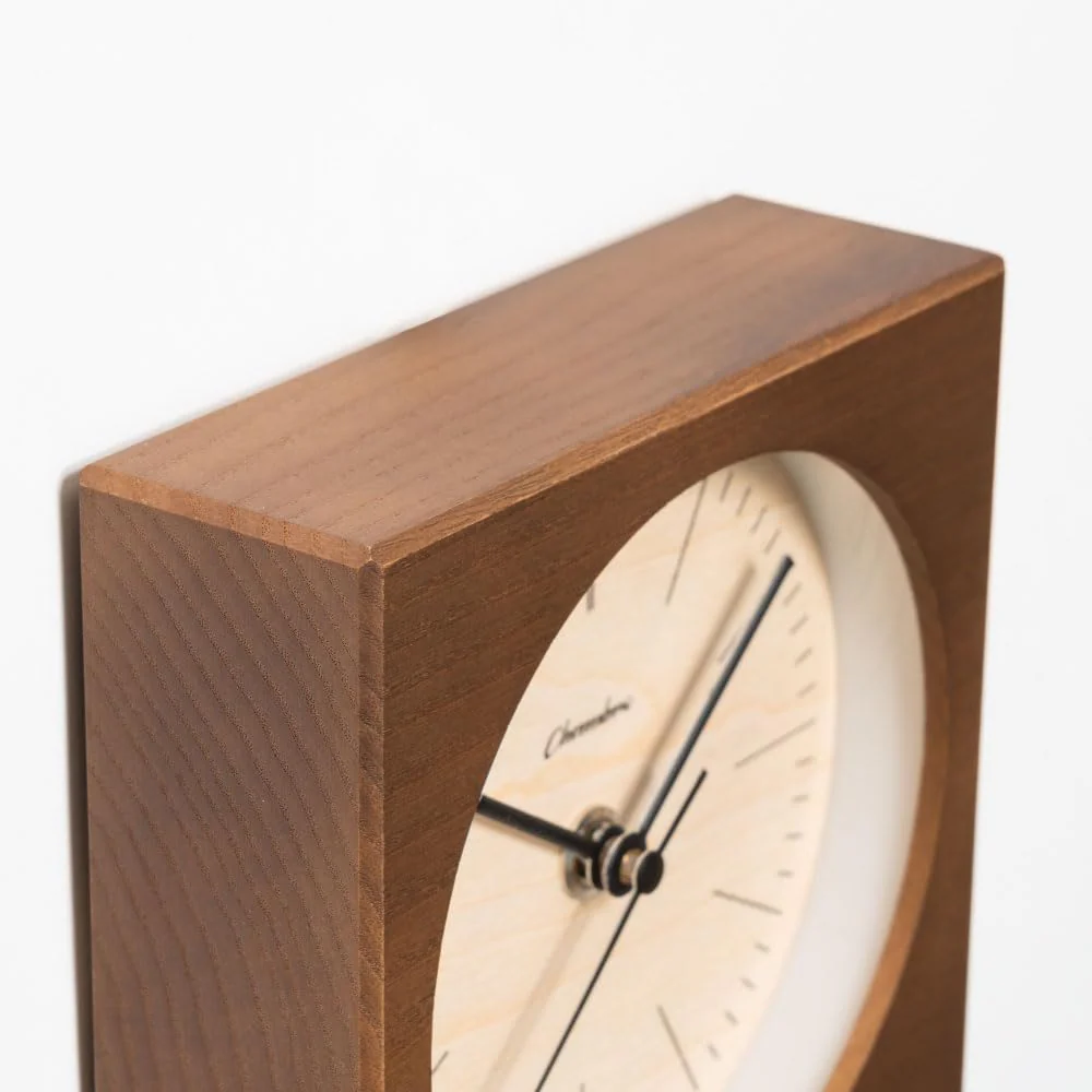 CHAMBRE Line Desk Clock CH-075DB Silent Non-Ticking Tabletop Clock Made in Japan - Image 6