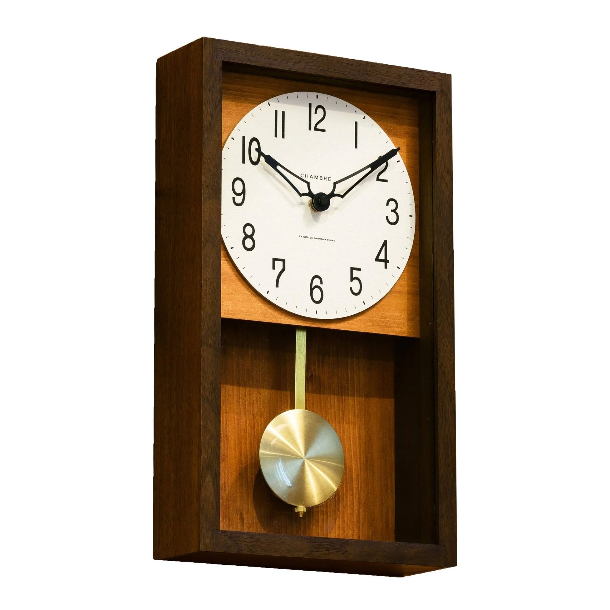 Chambre Wall Clock Brown 20×35×7 cm MADE in JAPAN - Image 2