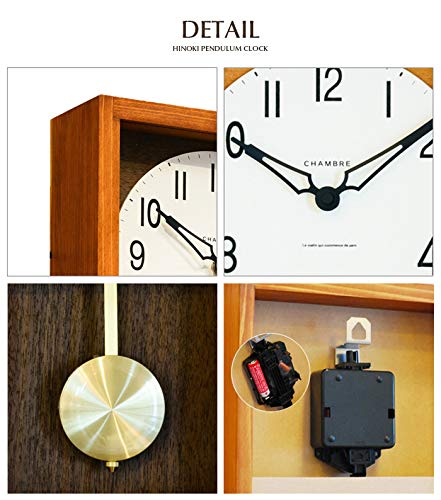 Chambre Wall Clock Brown 20×35×7 cm MADE in JAPAN - Image 4