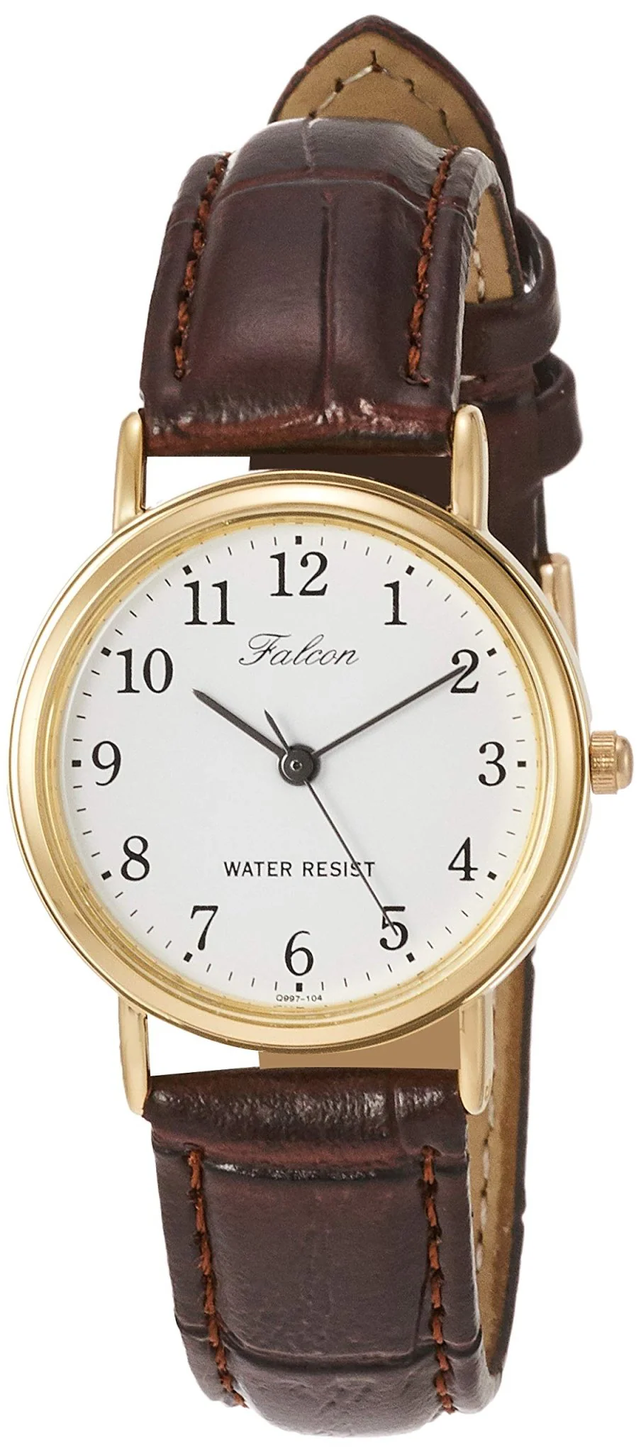 Citizen Q&Q Analog Waterproof Watch Leather Strap Q997-104 White