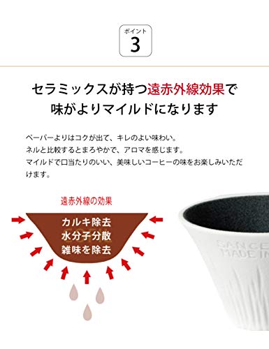 cofil fuji ceramic coffee filter dripper with special base and saucer - Image 4