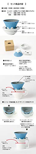 cofil fuji ceramic coffee filter dripper with special base and saucer - Image 9