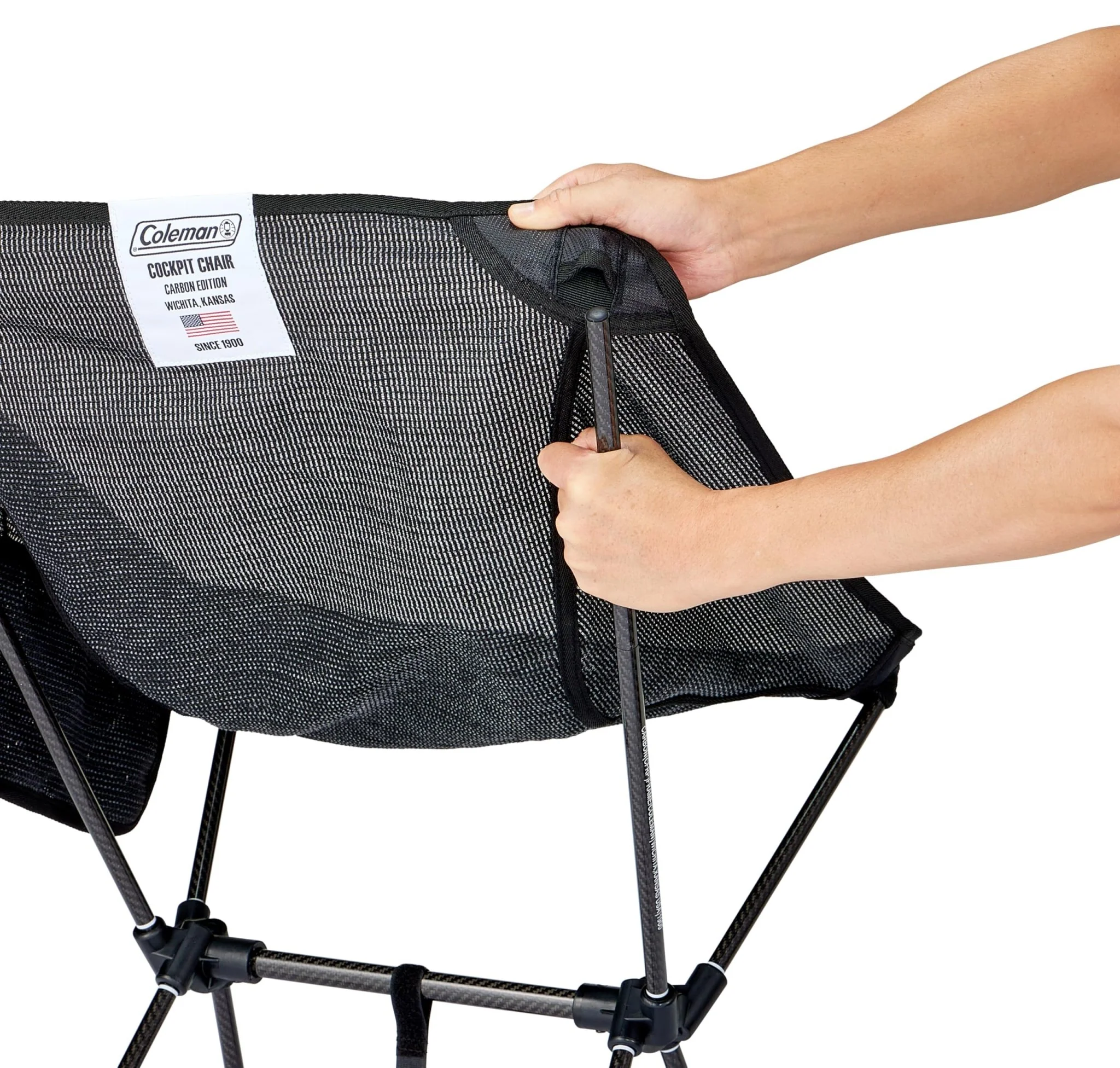 Coleman Cockpit Chair Carbon Edition Lightweight Outdoor Camping Platinum Black - Image 5