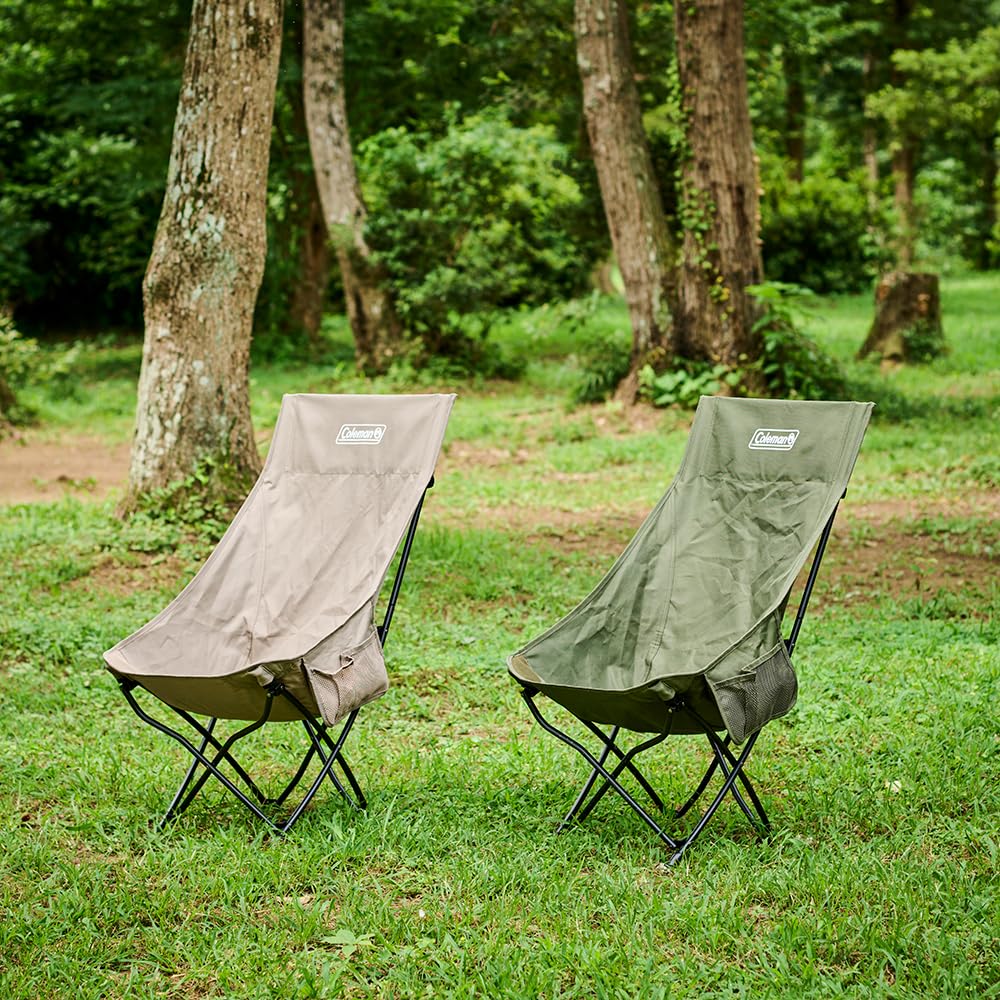 Coleman Healing Chair NX High Back Outdoor Camping Compact Portable Greige - Image 2