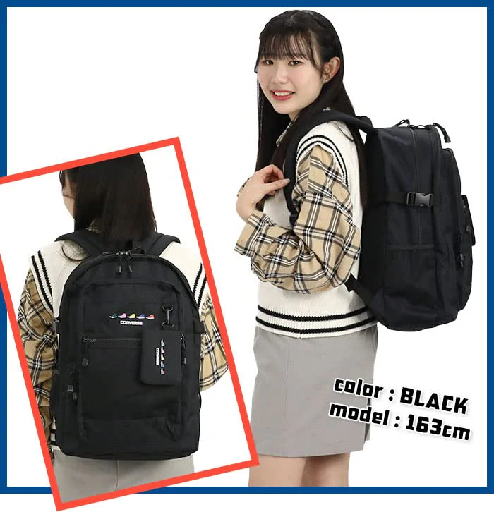 Converse Sneakers Print Backpack One Size Black Colorful Logo - Image 9