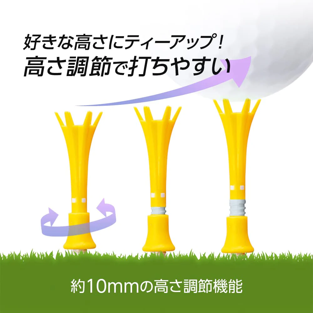 DAIYA GOLF Golf Tomahawk Tee Long (5-Pack) Tee-up height 40~50mm TE-510B B Type - Image 2