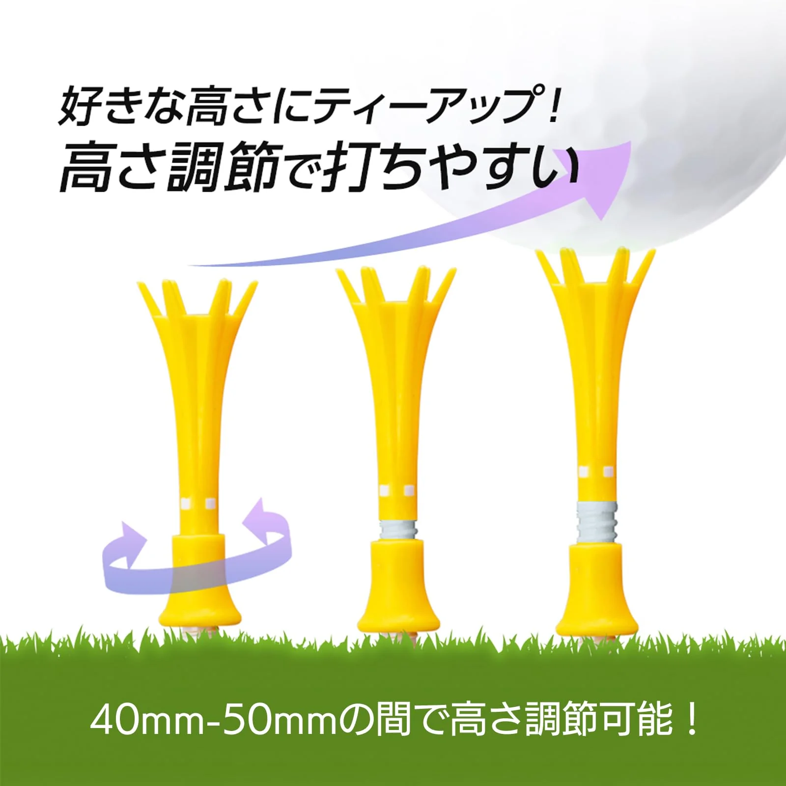 DAIYA GOLF Tomahawk Tee Long 9 Pack High Durability Japan TE-6014 Black - Image 4